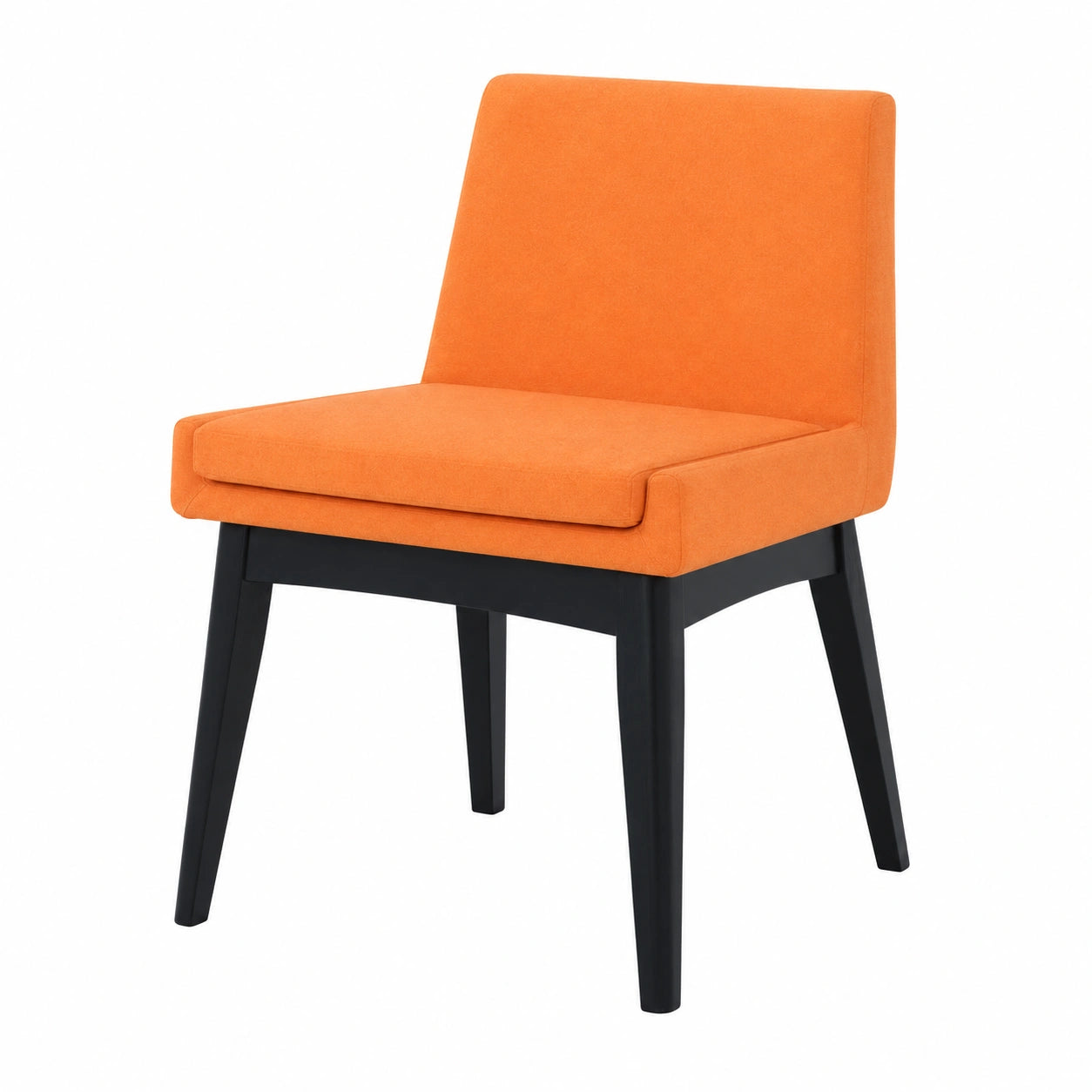 Stuhl – gepolstert, aus Massivholz, Orange