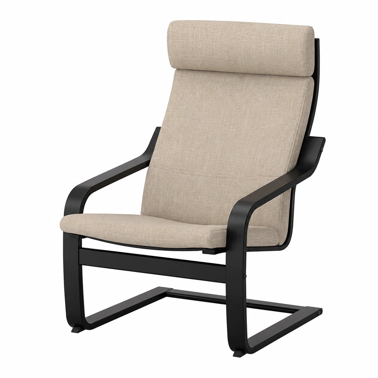 Sessel – 68 × 83 × 100 cm, Braun und Schwarz