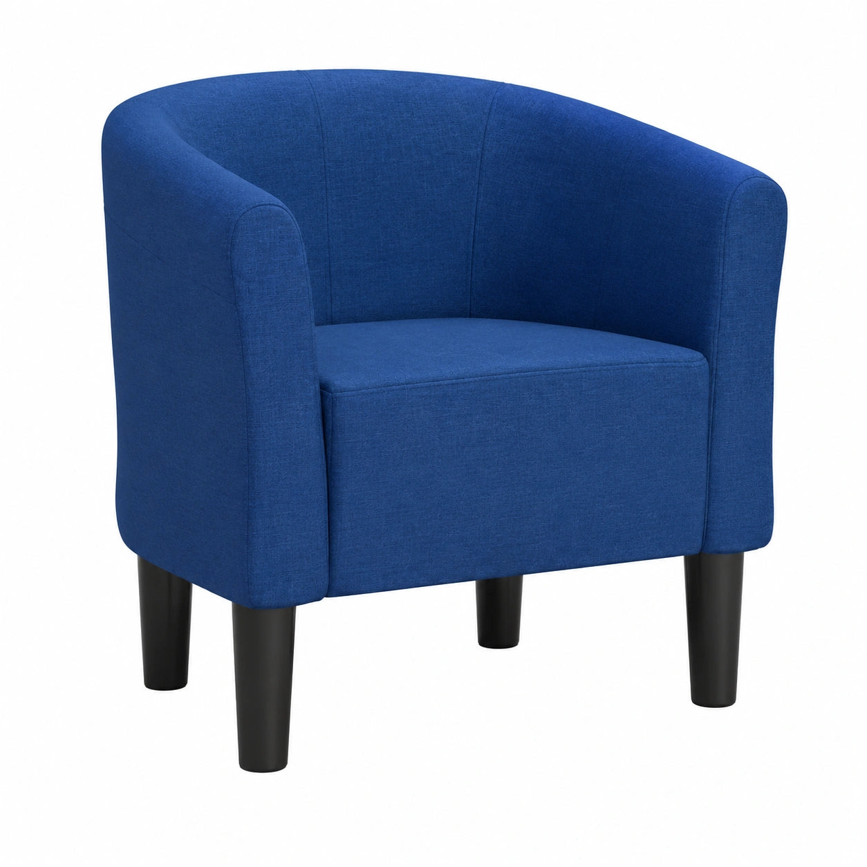 Sessel – gepolstert, mit Armlehnen, aus Stoff, Blau