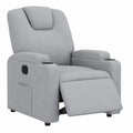 Relaxsessel – moderner Stil, mit Rückenlehne, elektrisch, aus Stoff, Hellgrau, für Wohnzimmer, Schlafzimmer und Büro