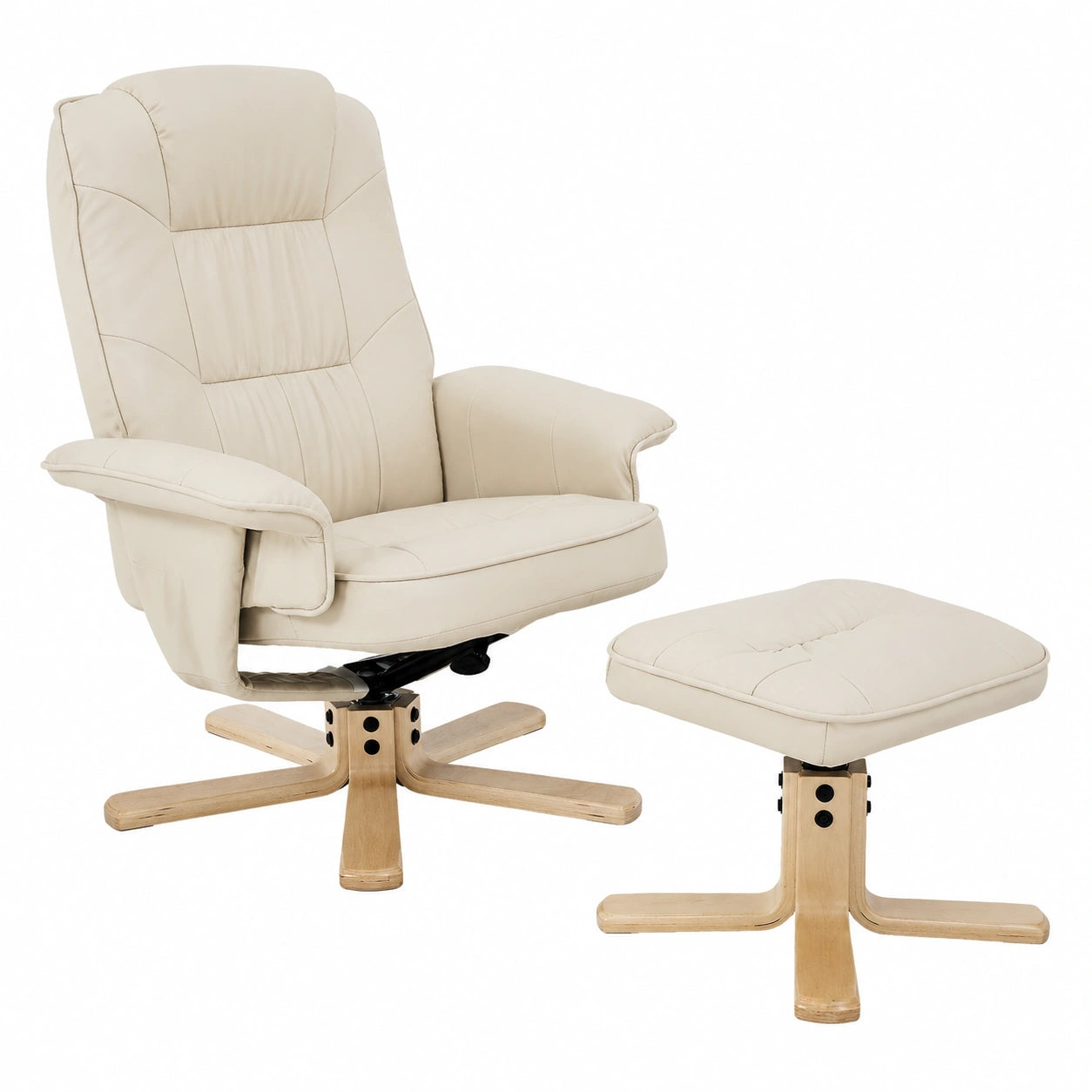 Relaxsessel – gepolstert, mit LED-Beleuchtung, Beige
