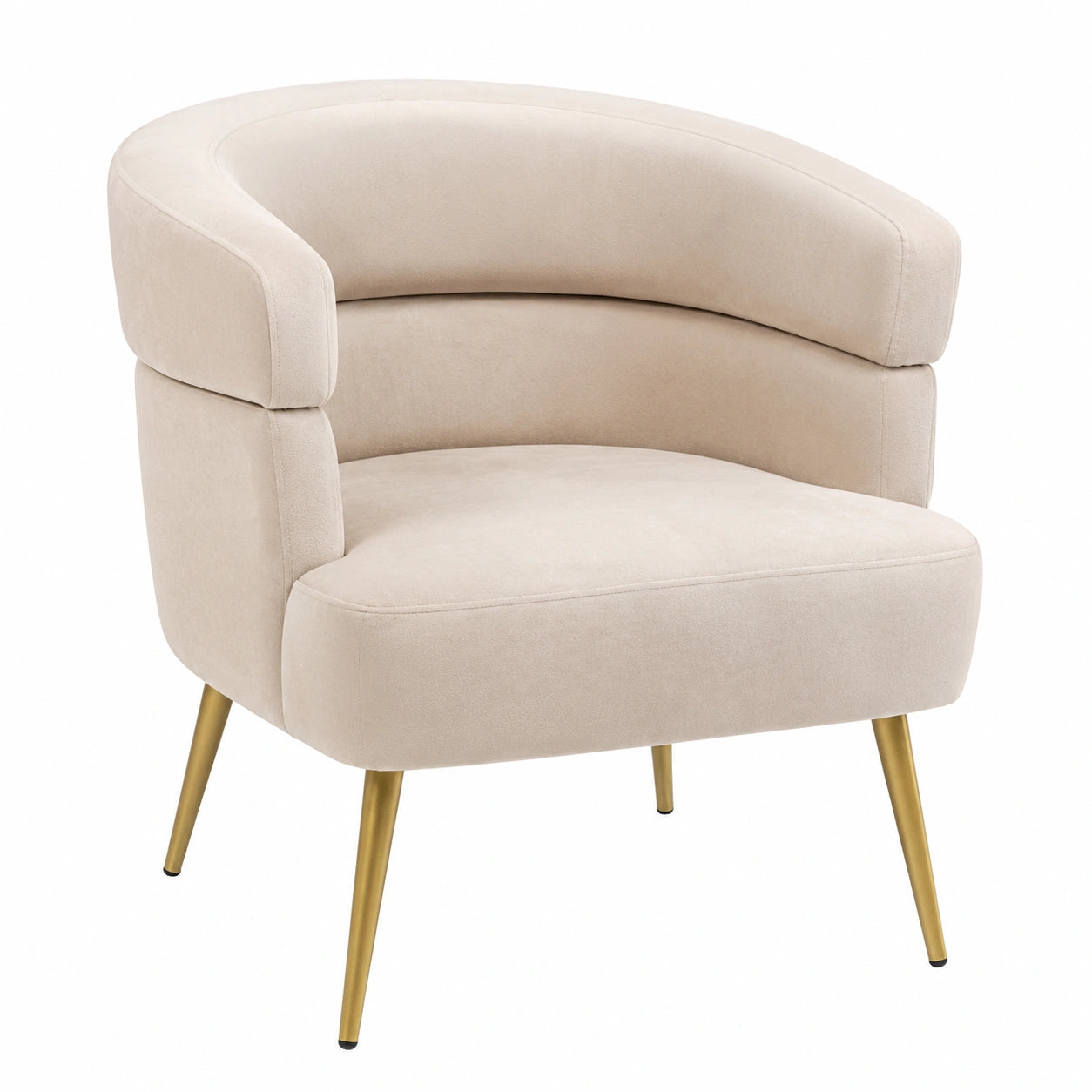 Sessel – 74 × 65 × 64 cm, gepolstert, Beige, für Wohnzimmer
