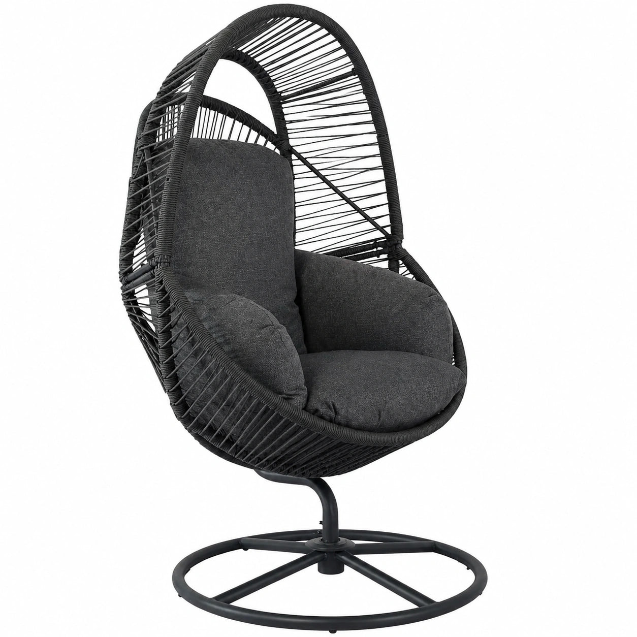 Gartensessel – drehbar, aus Rattan