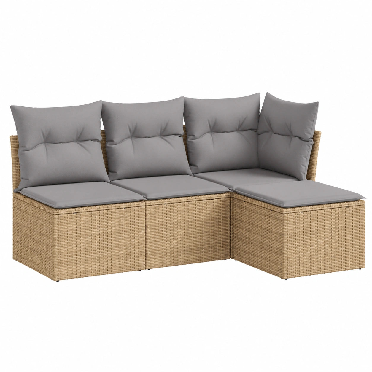 Sofa – mit Stauraum, aus Rattan, für Balkon
