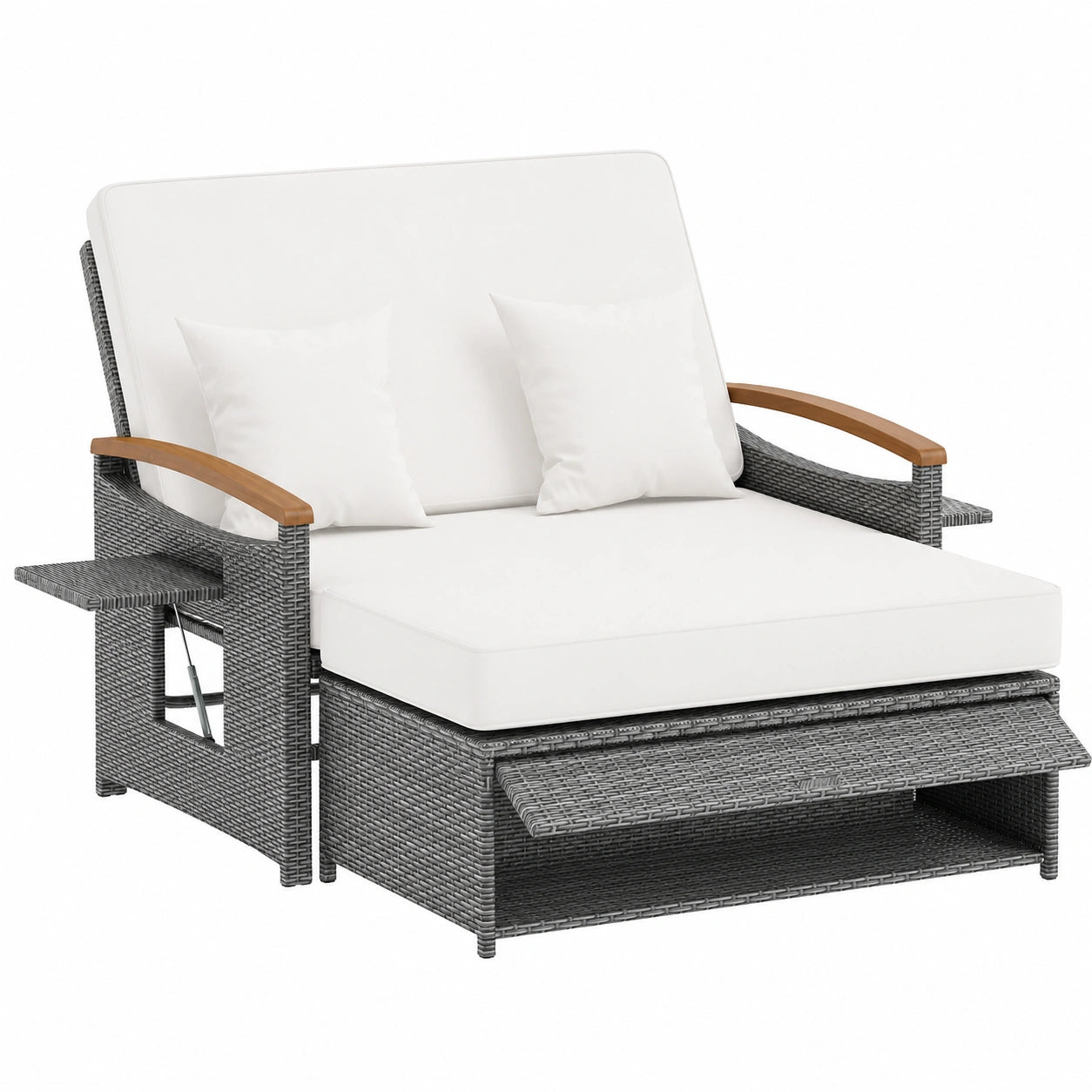 Sofa – 2-Sitzer, aus Rattan, für Balkon