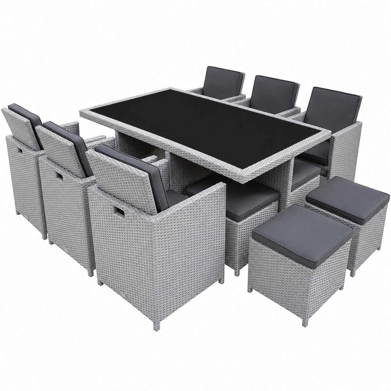 Gartenmöbel – aus Aluminium, Grau